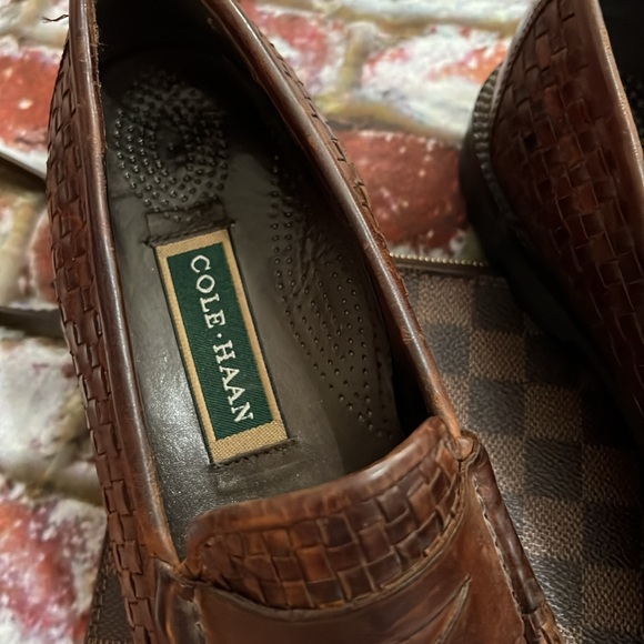 Cole Haan Brown weave leather loafers - Picture 6 of 9